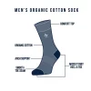 Penguin Premium Men Organic Cotton Socks 10 Pack in Black Size 7-11