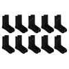 Penguin Premium Men Organic Cotton Socks 10 Pack in Black Size 7-11 - Image 3