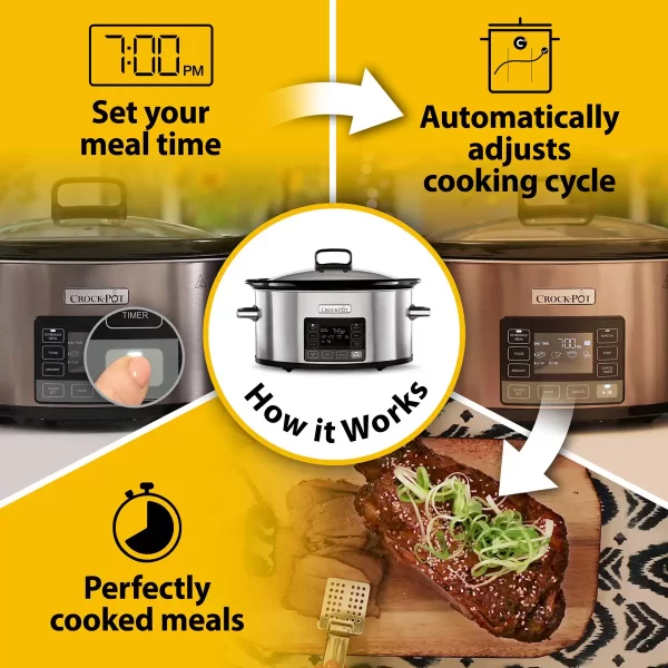 Crockpot TimeSelect Digital Slow Cooker CSC066 - 5.6L - Image 4