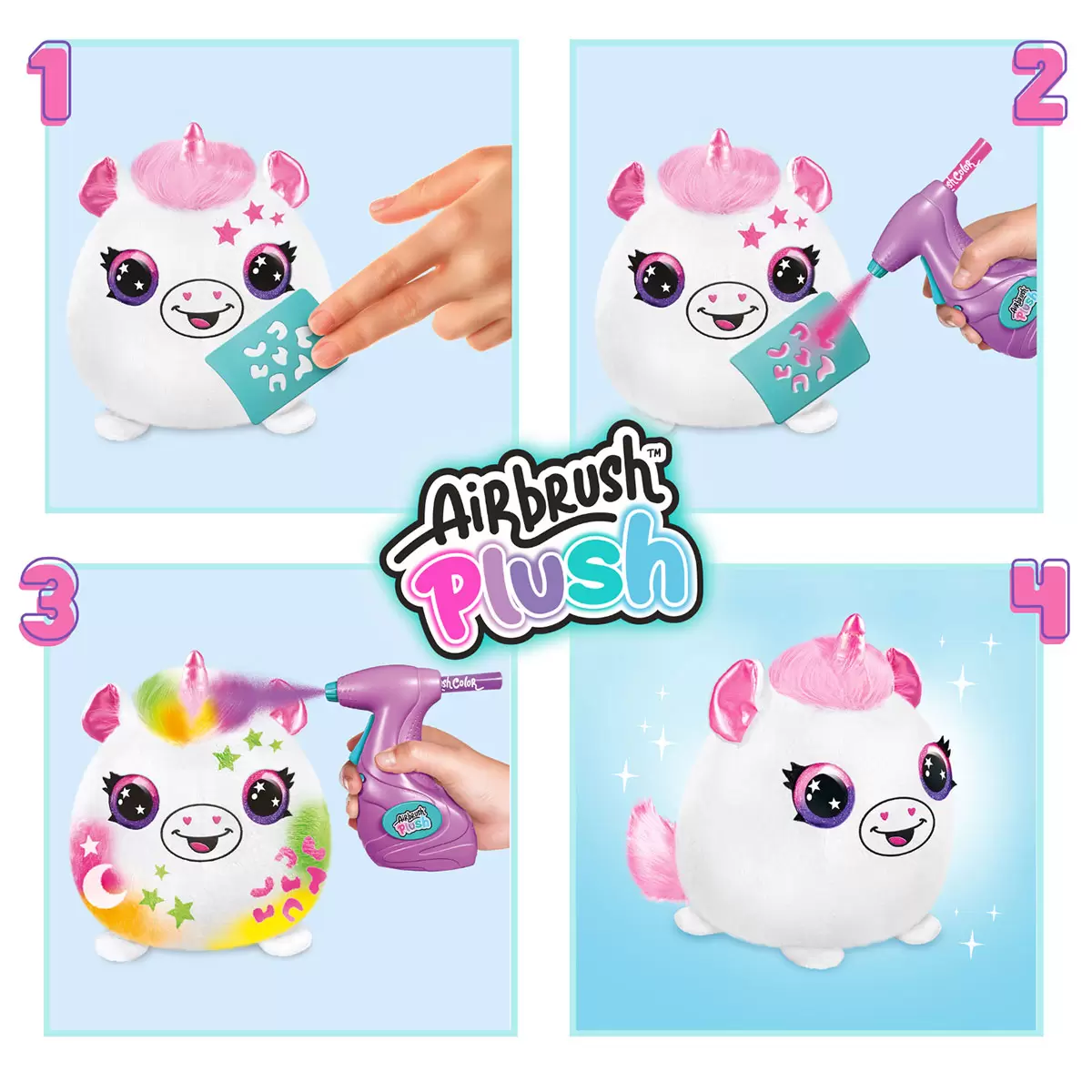 Airbrush Plush Family Pack With Stencils Chalks - Image 5