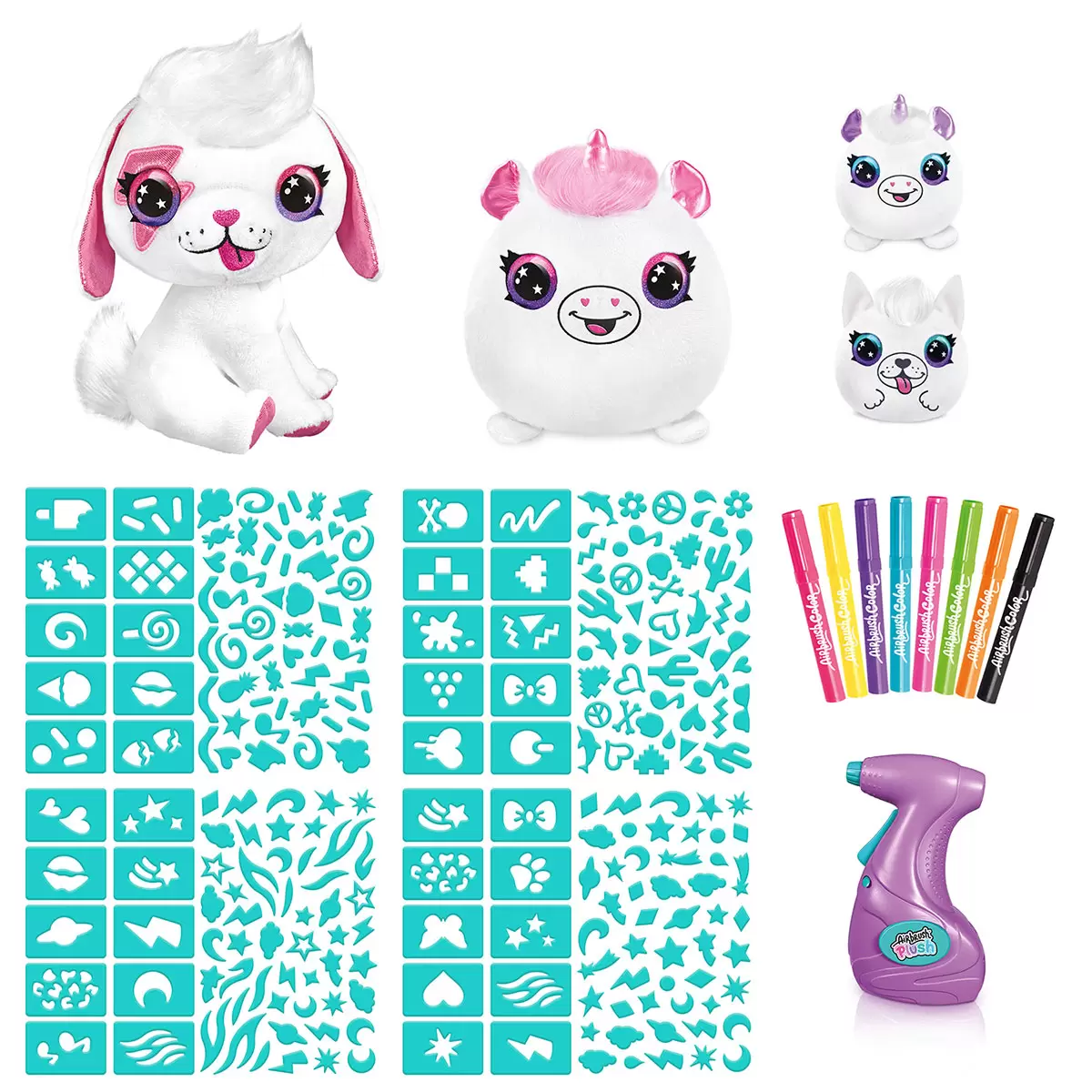 Airbrush Plush Family Pack With Stencils Chalks - Image 4
