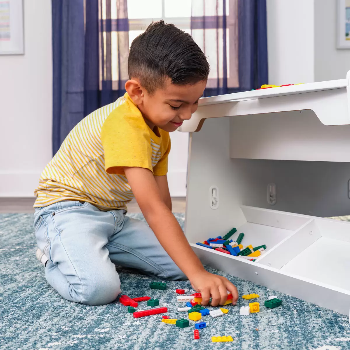 KidKraft Building Bricks Play n Store Mega Table - Image 5