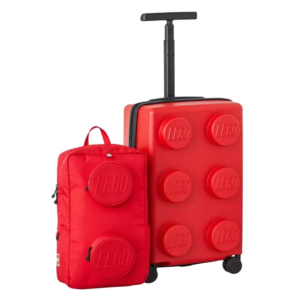 LEGO Hardside Carry On Backpack Luggage Set in Red