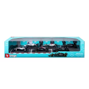 Burago Highly Detailed Formula One Cars Mercedes 6 Pack