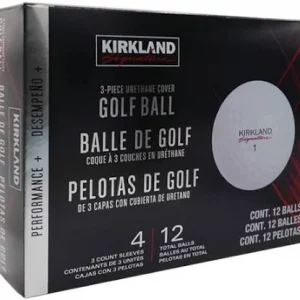 Kirkland Signature 3-Piece Urethane Cover White Golf Balls 12 Pack