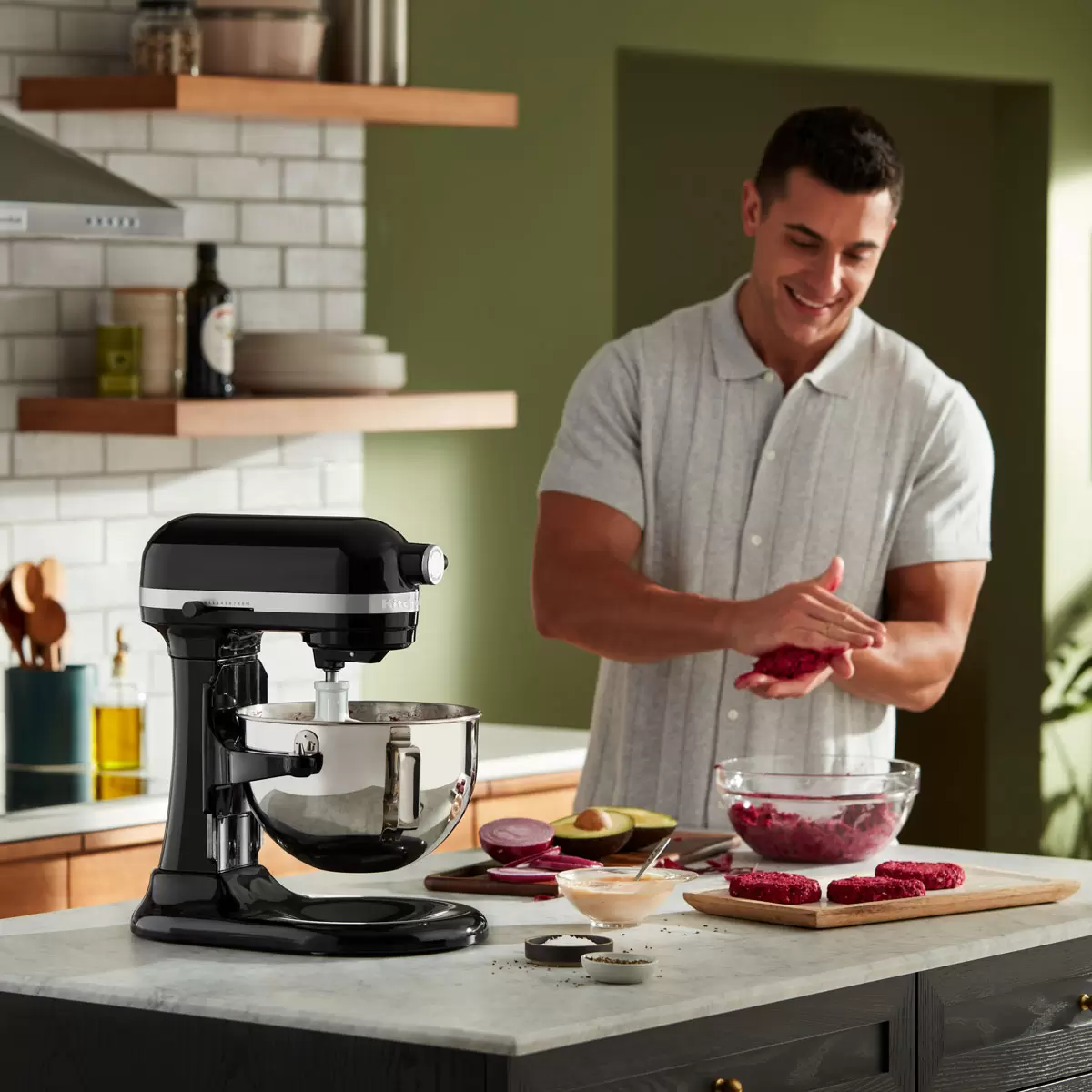 KitchenAid Heavy Duty Stand Mixer 5.2L Onyx Black 5KSM55SXXBOB - Image 4