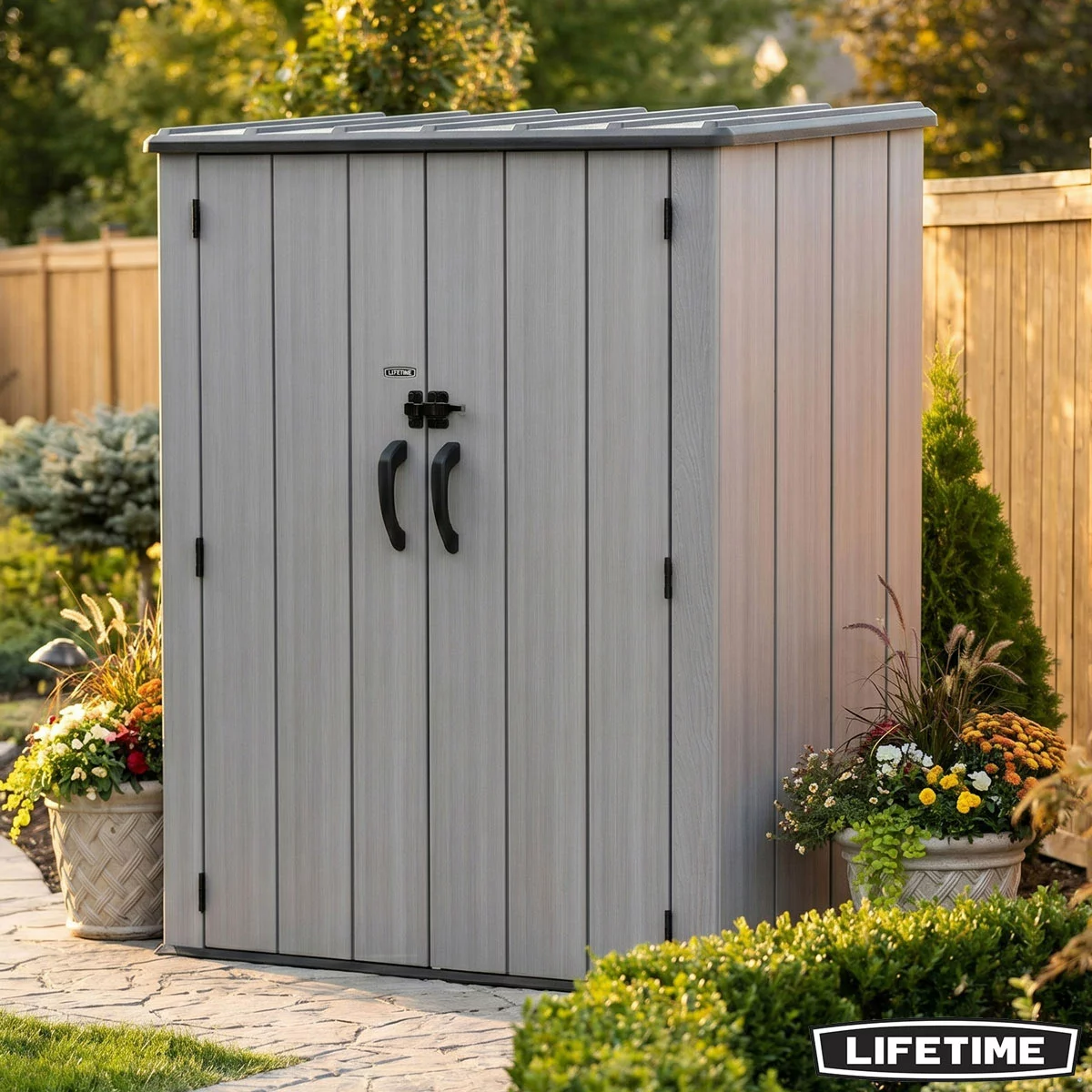 Lifetime Vertical 1510 Litre Storage Shed with Shelving