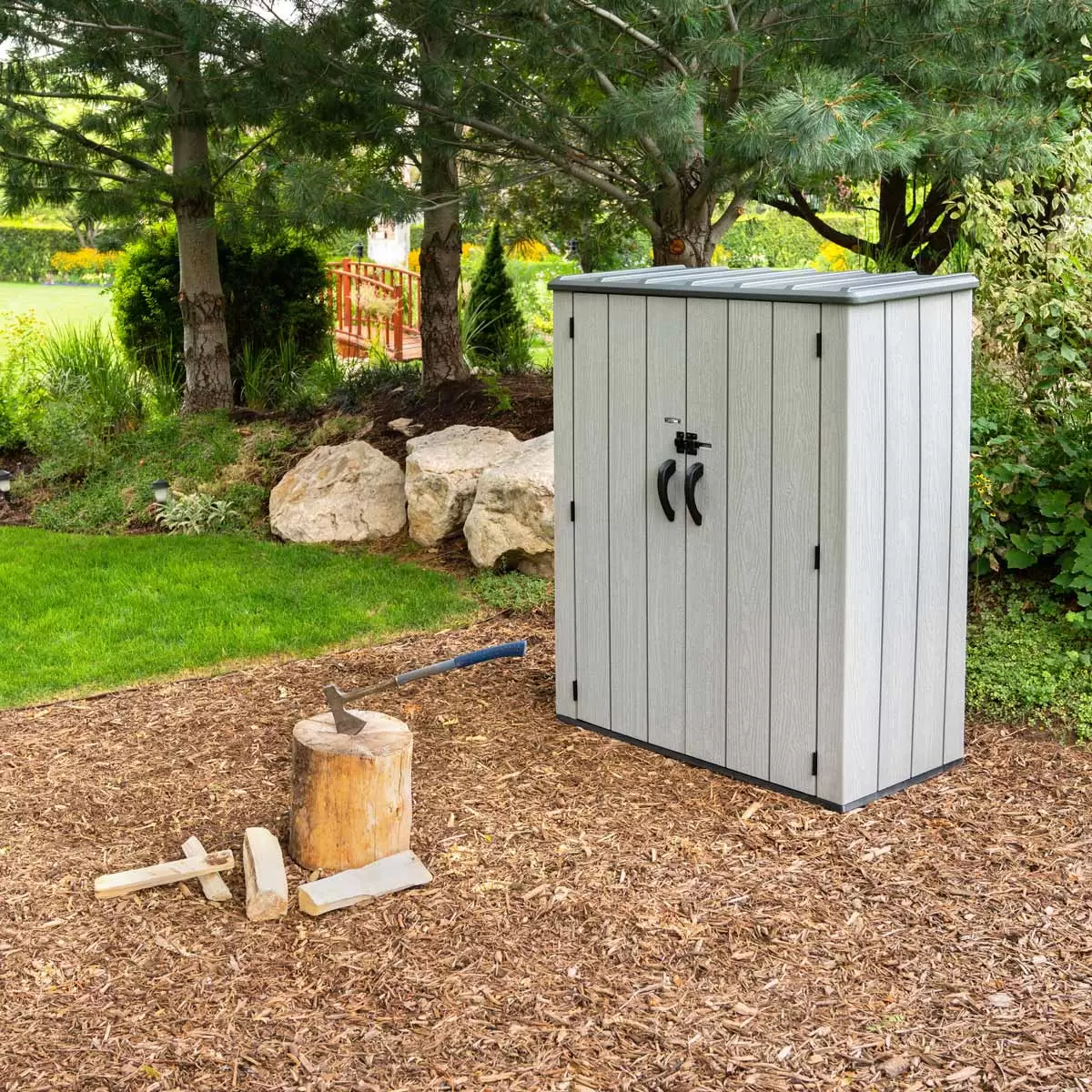Lifetime Vertical 1510 Litre Storage Shed with Shelving Model 60457 4ft 6" x 2ft 4" (1.4 x 0.7m) - Image 5
