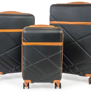 London Fog Elegant Eton Wheeled Matching Luggage Set in Black