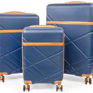 London Fog Elegant Eton Wheeled Matching Luggage Set in Navy