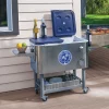 Tommy Bahama 95 Litre Stainless Steel Rolling Cooler - Image 6