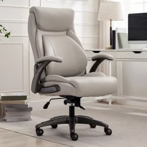 La-Z-Boy Air Lumbar Managers Office Chair with Flip Up Arms Beige