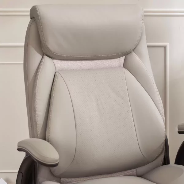 La-Z-Boy Air Lumbar Managers Office Chair with Flip Up Arms Beige - Image 8