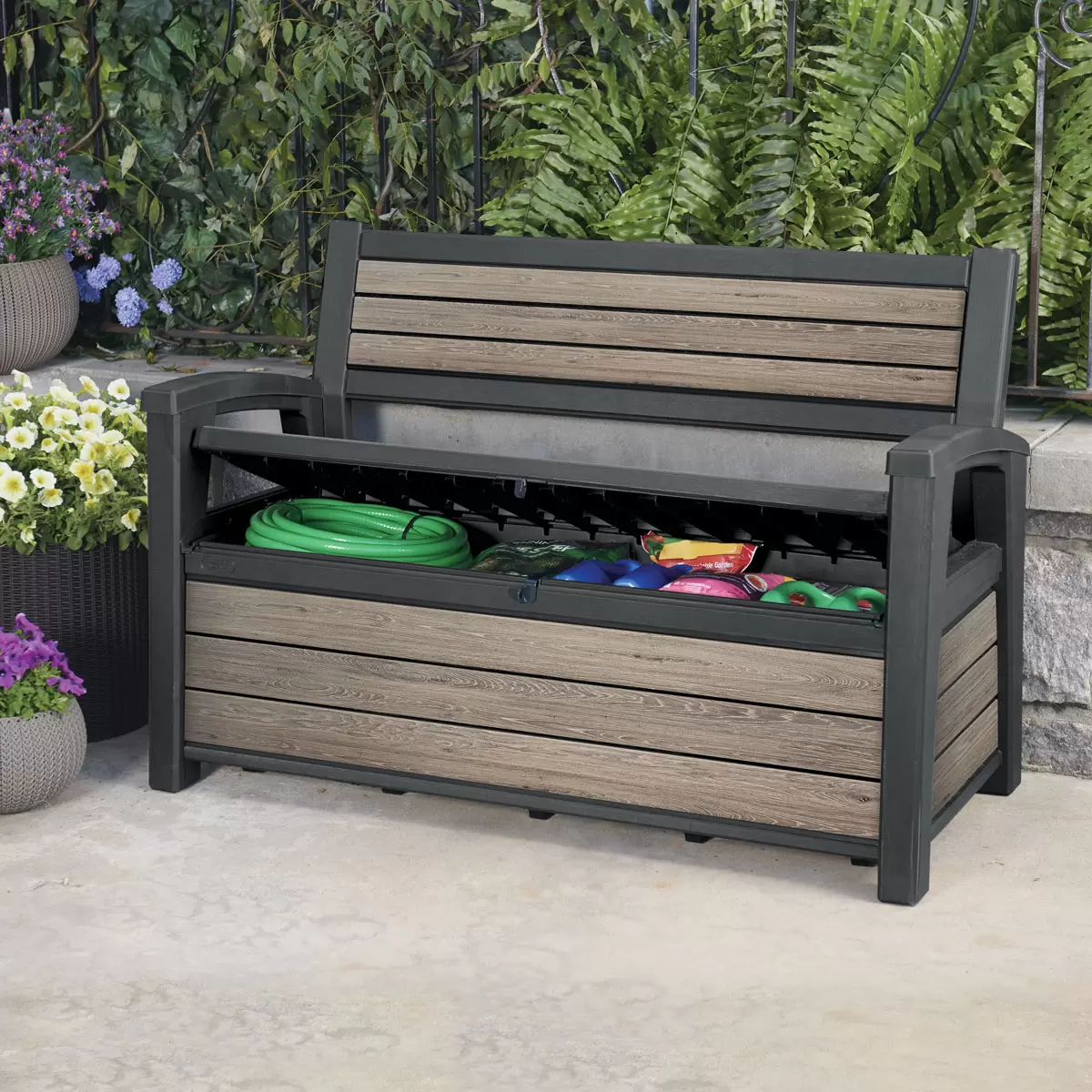 Keter Ashwood 227 Litre Storage Bench - Image 4