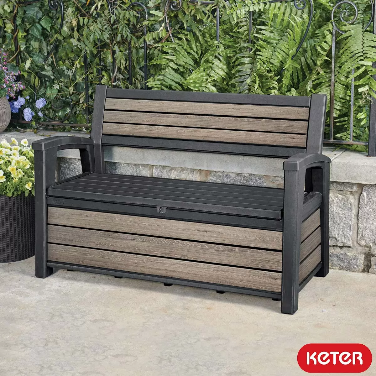 Keter Ashwood 227 Litre Storage Bench - Image 2