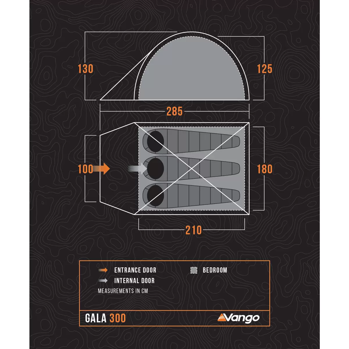 Vango Gala 300 3 Person Dome Tent - Image 5