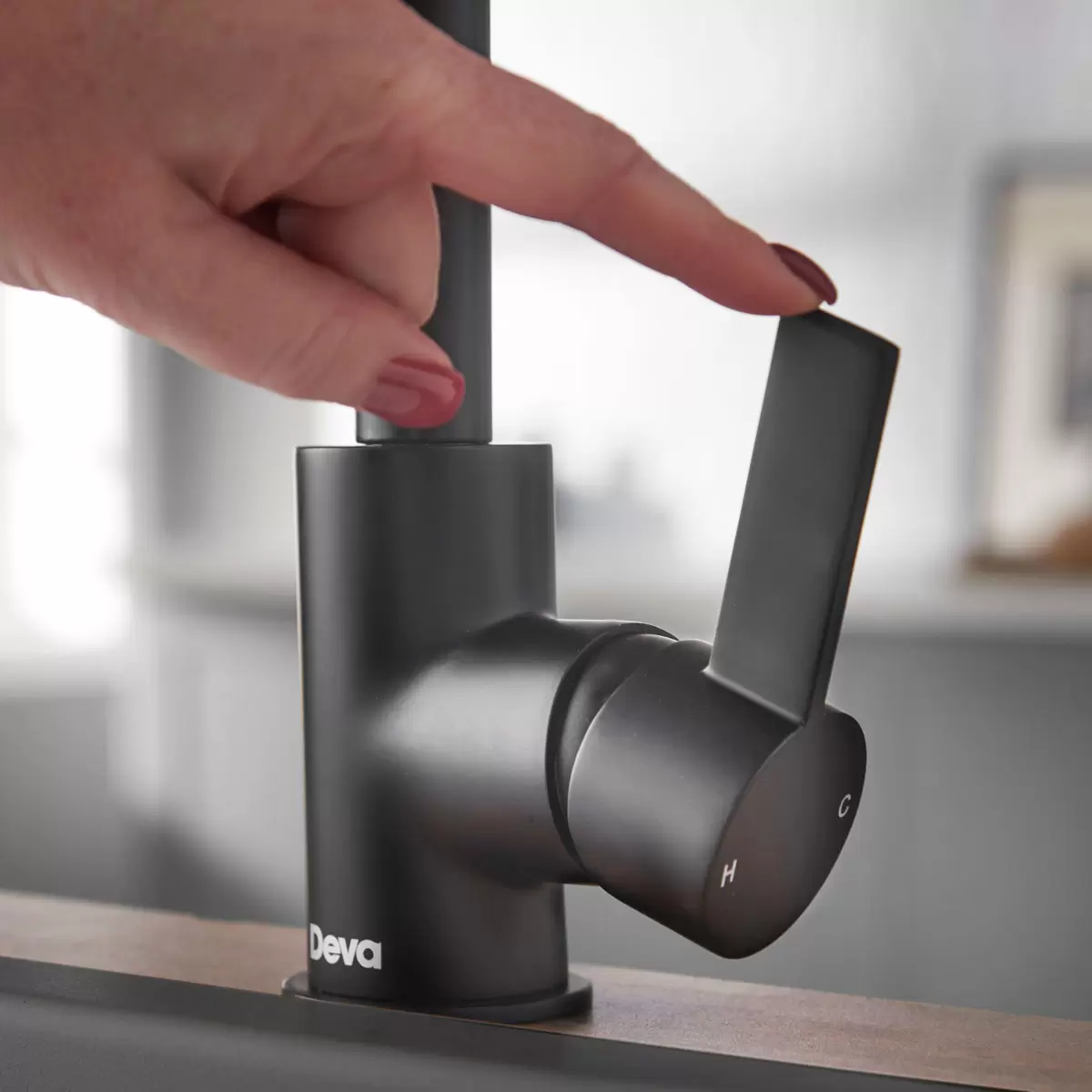 Deva Ashworth Kitchen Sink Mixer Tap In Matte Black Model ASH104BK - Image 7