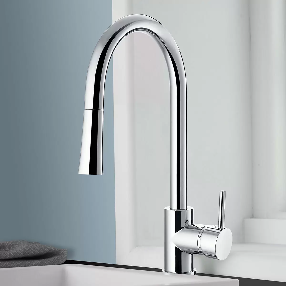 Deva Pendle Kitchen Pull Out Sink Mixer Tap In Chrome Model PEN104 - Image 6