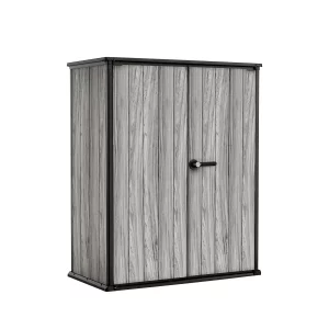 Keter Storm Grey Signature Alto 1415 Litre Vertical Storage Shed with Shelves
