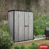 Keter Storm Grey Signature Alto 1415 Litre Vertical Storage Shed with Shelves 4ft 6" x 2ft 4" (1.4 x 0.7m) - Image 2