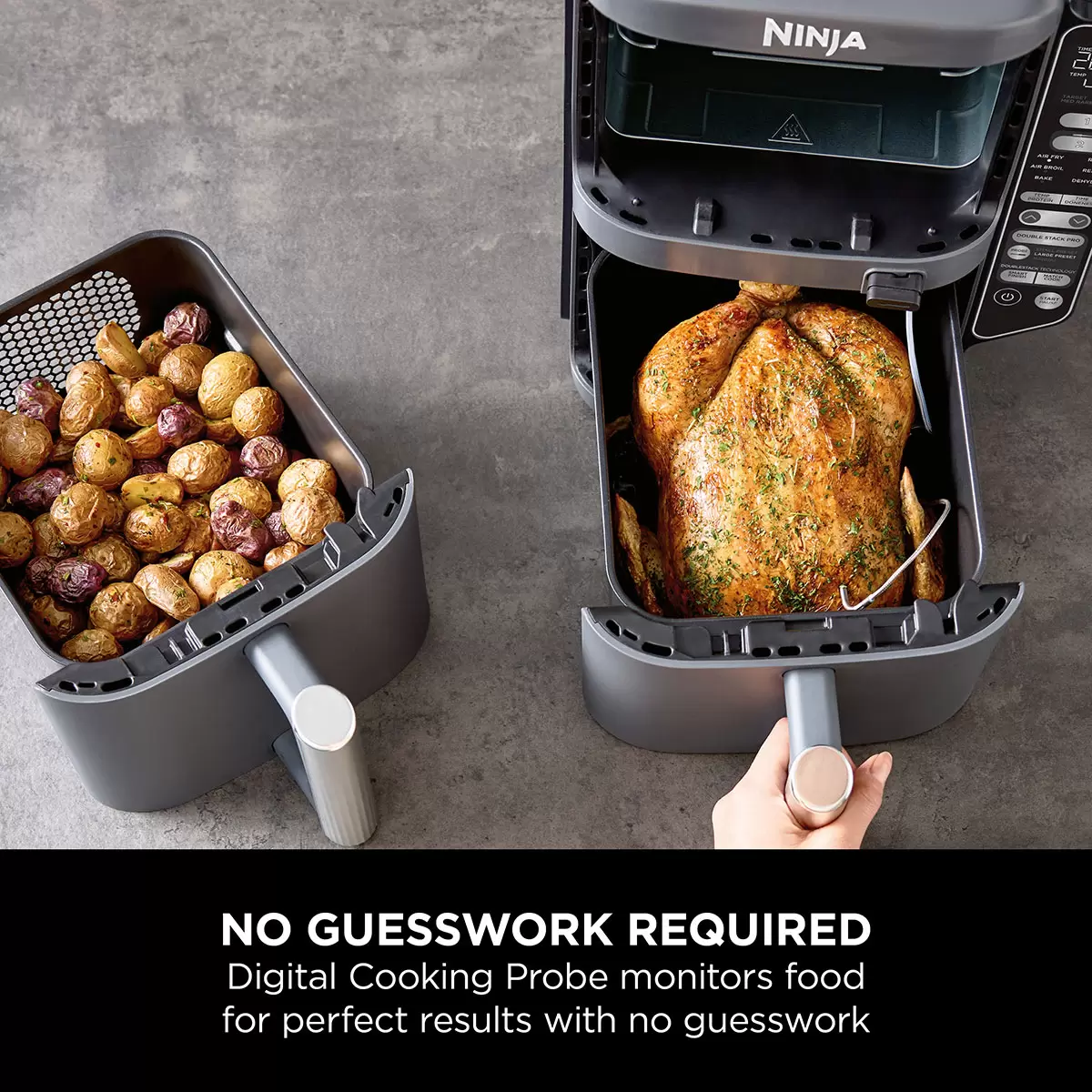 Ninja Double Stack Air Fryer with Smart Cook System SL451UK 9.5L - Image 2