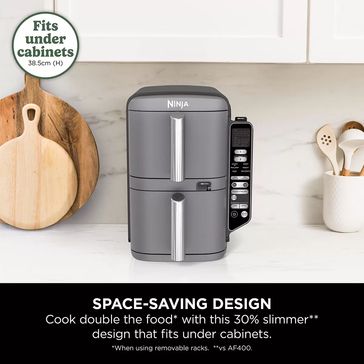 Ninja Double Stack Air Fryer with Smart Cook System SL451UK 9.5L - Image 3