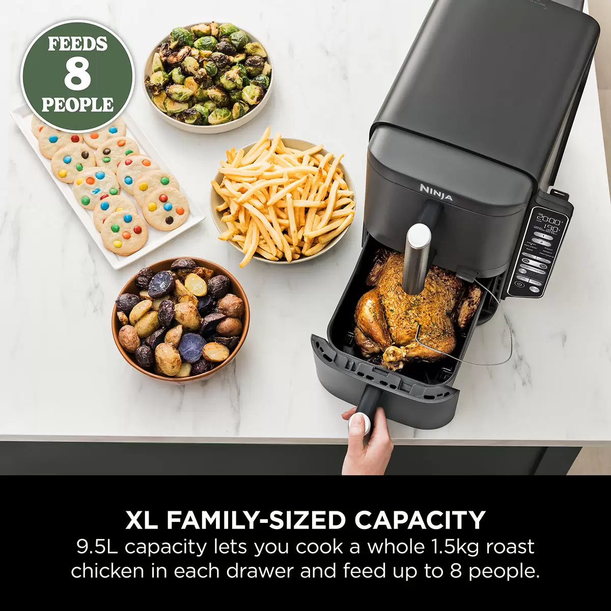 Ninja Double Stack Air Fryer with Smart Cook System SL451UK 9.5L - Image 5