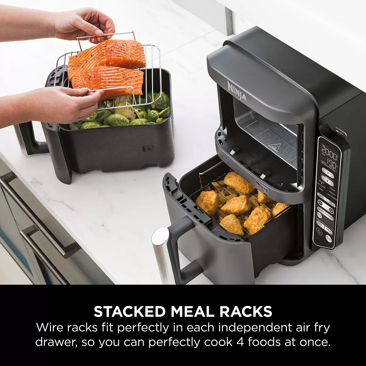 Ninja Double Stack Air Fryer with Smart Cook System SL451UK 9.5L - Image 6