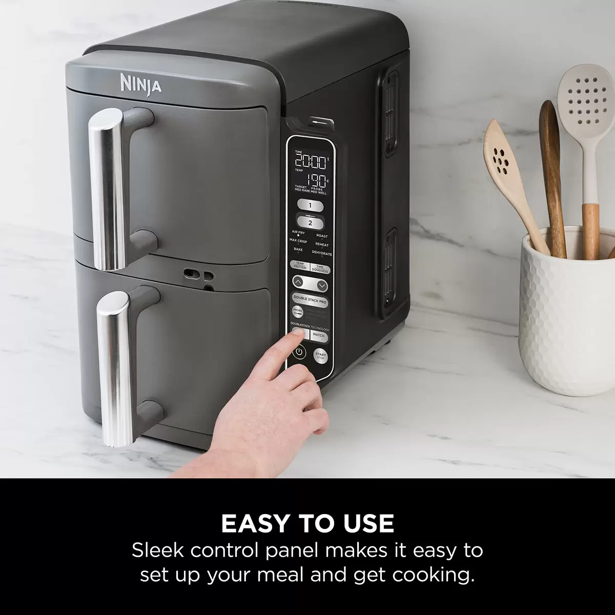Ninja Double Stack Air Fryer with Smart Cook System SL451UK 9.5L