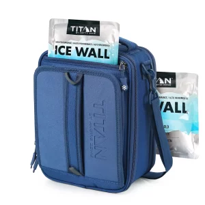 Titan Fridge Cold Lunch Pack with 2 Ice Walls in Blue