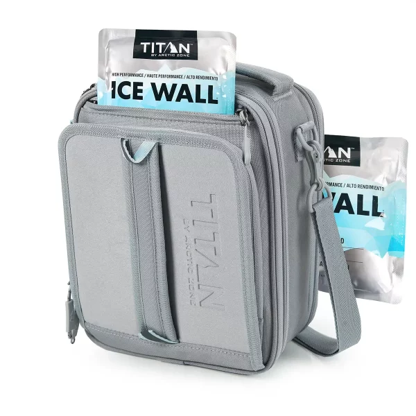 Titan Fridge Cold Lunch Pack with 2 Ice Walls in Grey