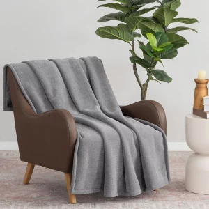 Berkshire Textured Chenille Throw in Grey