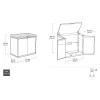 Keter Ashwood Signature 1150 Litre Horizontal Storage Shed 4ft 7" x 2ft 8" (1.4 x 0.82m) - Image 7
