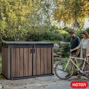 Keter Rosewood Horizon Horizontal 2020 Litre Storage Shed