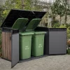Keter Rosewood Horizon Horizontal 2020 Litre Storage Shed 6ft 3" x 3ft 7" (1.9 x 1.1m) - Image 3