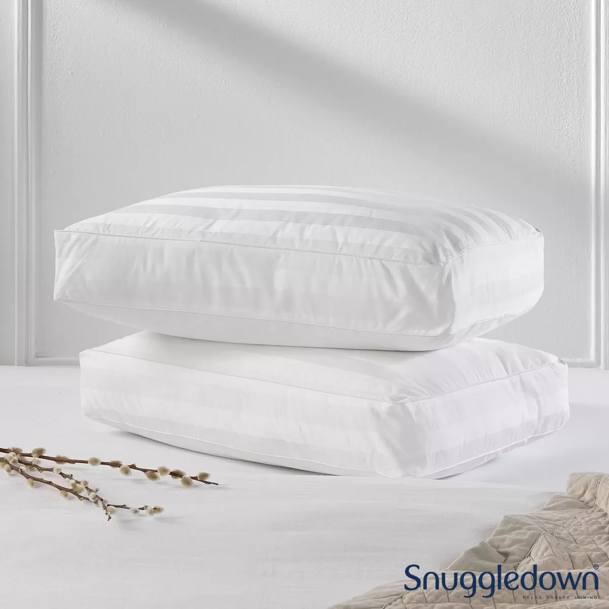 Snuggledown Luxury Side Sleeper Pillow 2 Pack