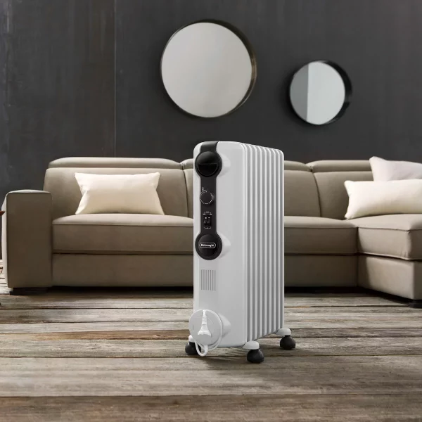 De'Longhi Radia S Oil Filled Radiator in White TRRS0715 1.5kW