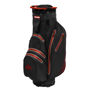 Longridge Elements Waterproof Golf Cart Bag in Black and Red