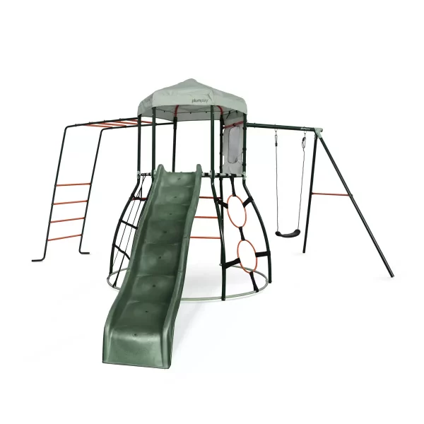 Plum Metal Climbing Dome with Slide Monkey Bars and Swing Arm