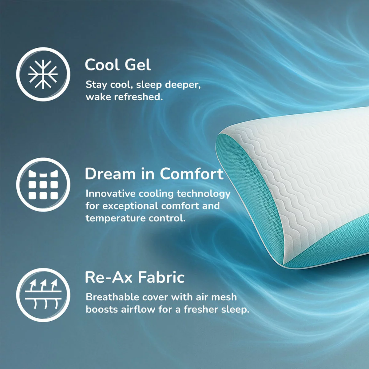 REM-Fit Cool Gel Memory Foam Pillow - Image 7