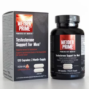 Weider Prime Testosterone Support for Men 120 Count