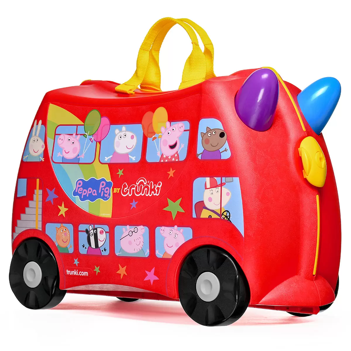 Trunki Peppa Pig Party Bus Ride On Hardside Case