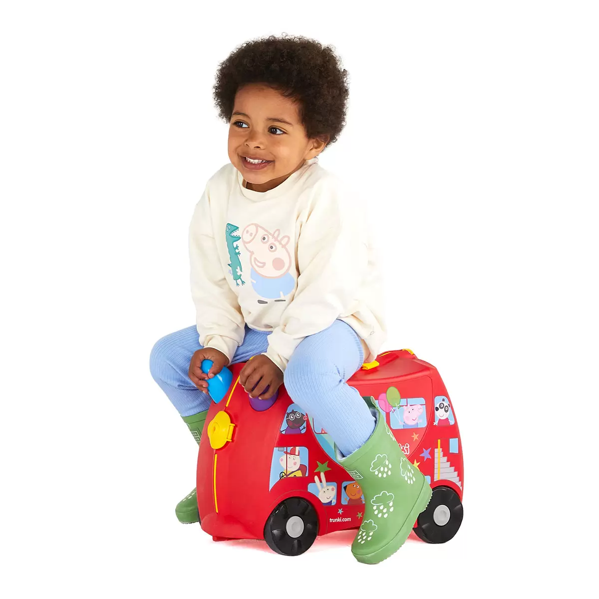 Trunki Peppa Pig Party Bus Ride On Hardside Case - Image 4