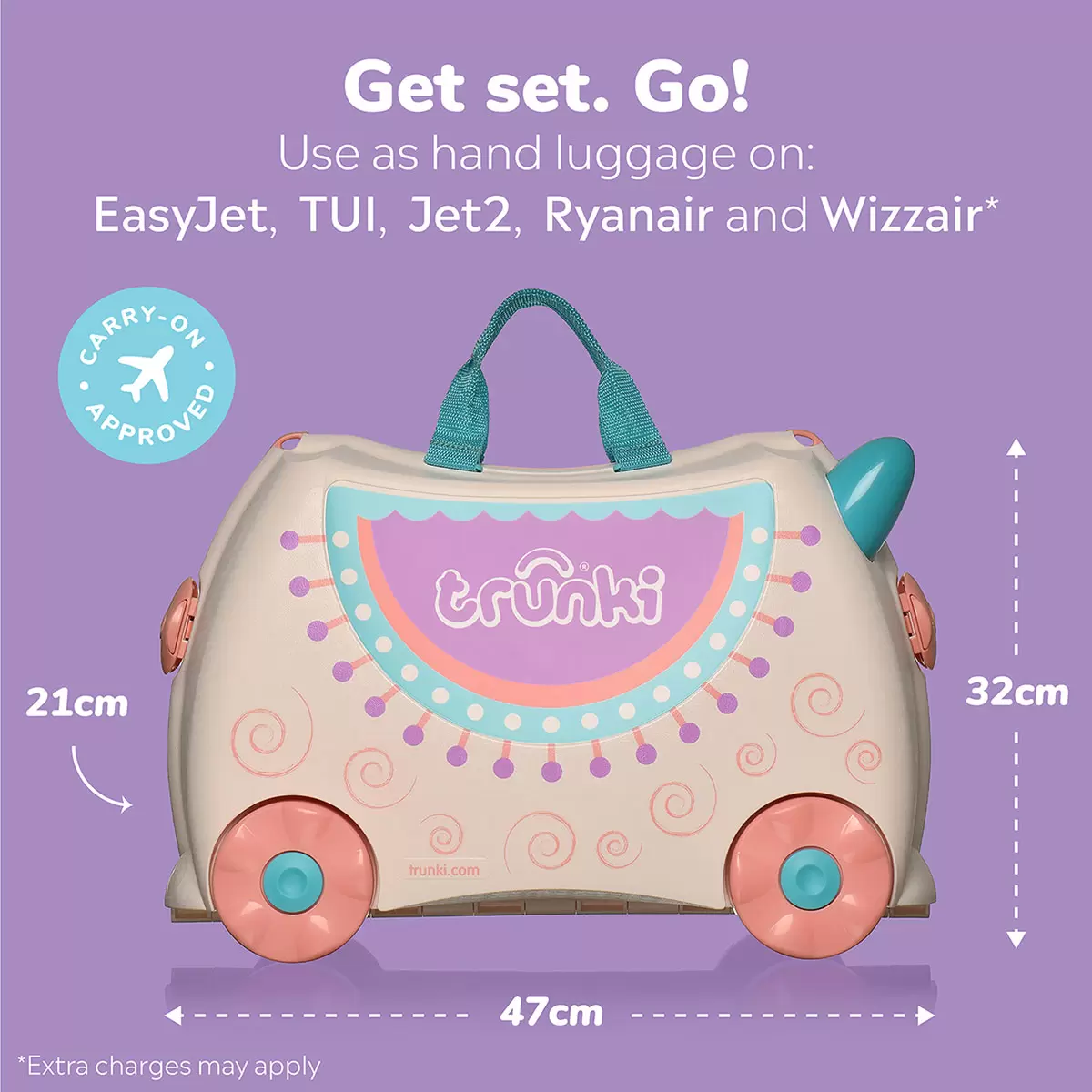 Trunki Ride On Hardside Case Lola the Llama - Image 5