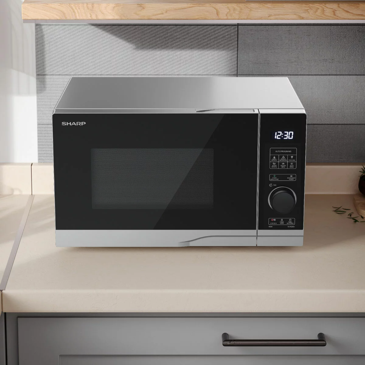 Sharp 20 Litre 700W Solo Digital Microwave YC-PS204AU-S - Image 7