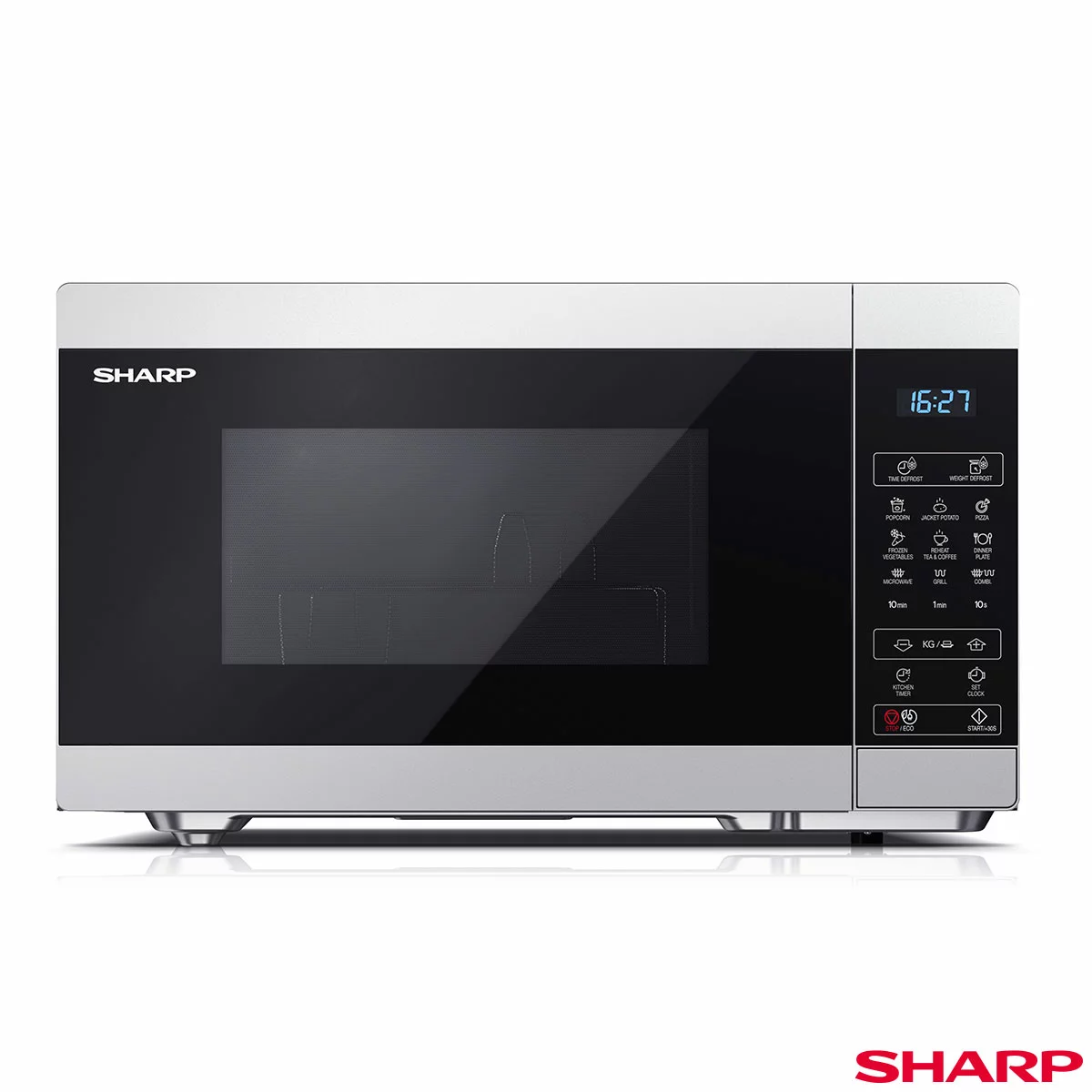 Sharp 28 Litre 900W Digital Microwave with 1100W Grill YC-MG81U-S