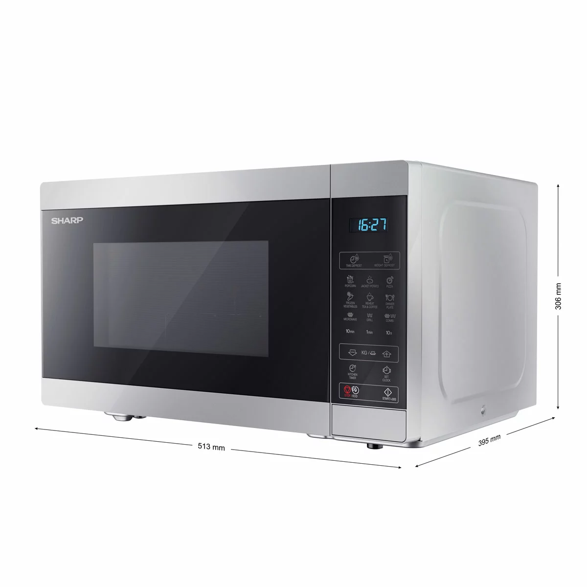 Sharp 28 Litre 900W Digital Microwave with 1100W Grill YC-MG81U-S - Image 5