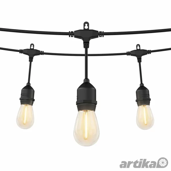 Artika Eclipse 20 LED Outdoor Solar String Lights Set 42ft