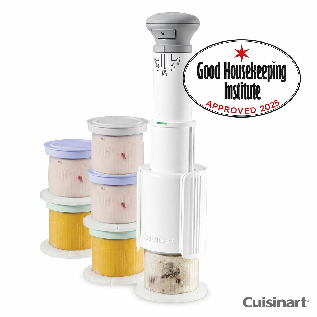 Cuisinart Freezer Wand Ice Cream Maker With 6 Dessert Tubs