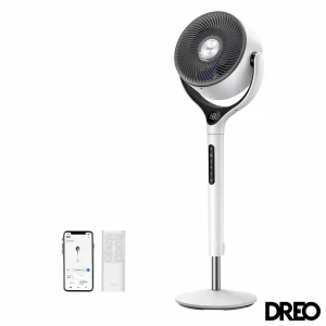 Dreo DR-HPF025S Smart TurboPoly Pedestal Fan in White